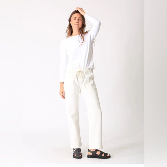 Electric & Rose Pants - Electric & Rose Easy Drawstring Pant in white    XS NWT